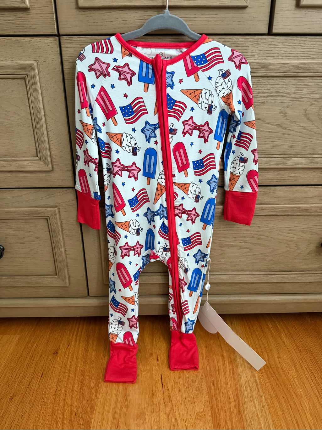 Nwt! Caden Lane Convertible Zip Romper, Red, White & Cool, 6-12 Months!